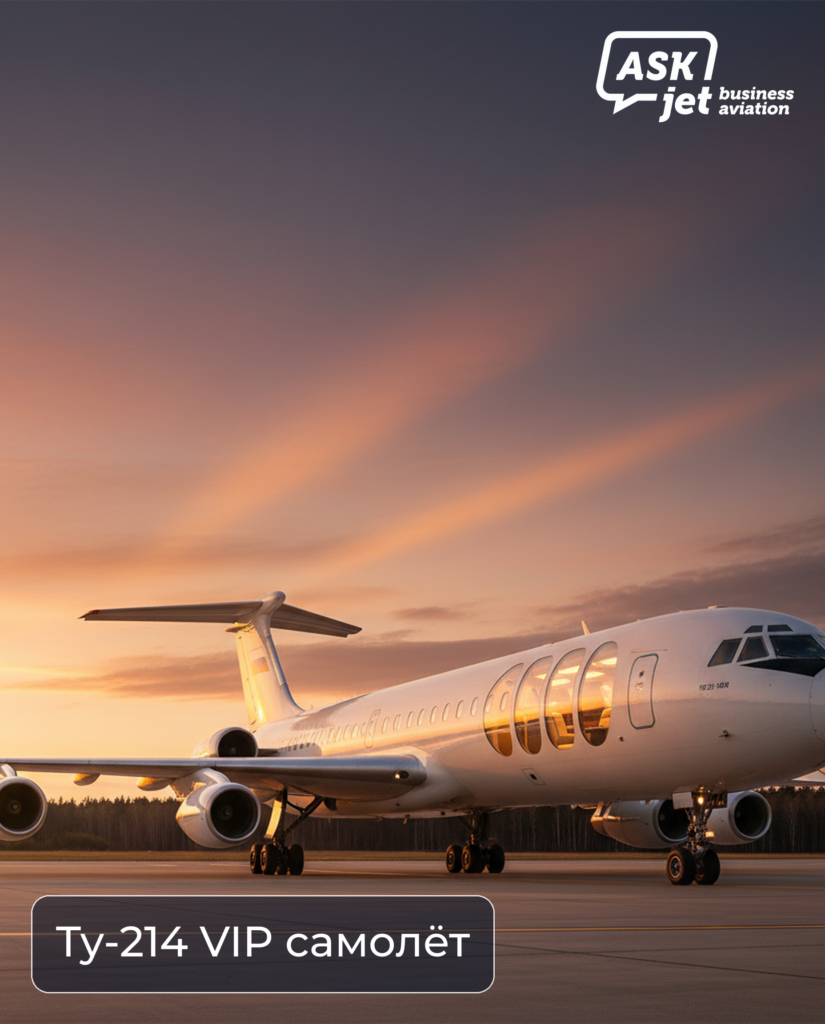 Ту-214 VIP в VIP-конфигурации салона на стоянке