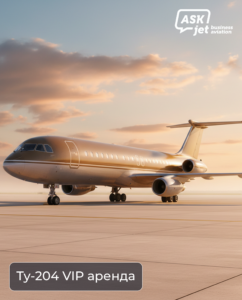 Аренда Ту-204 VIP — интерьер салона бизнес-класса