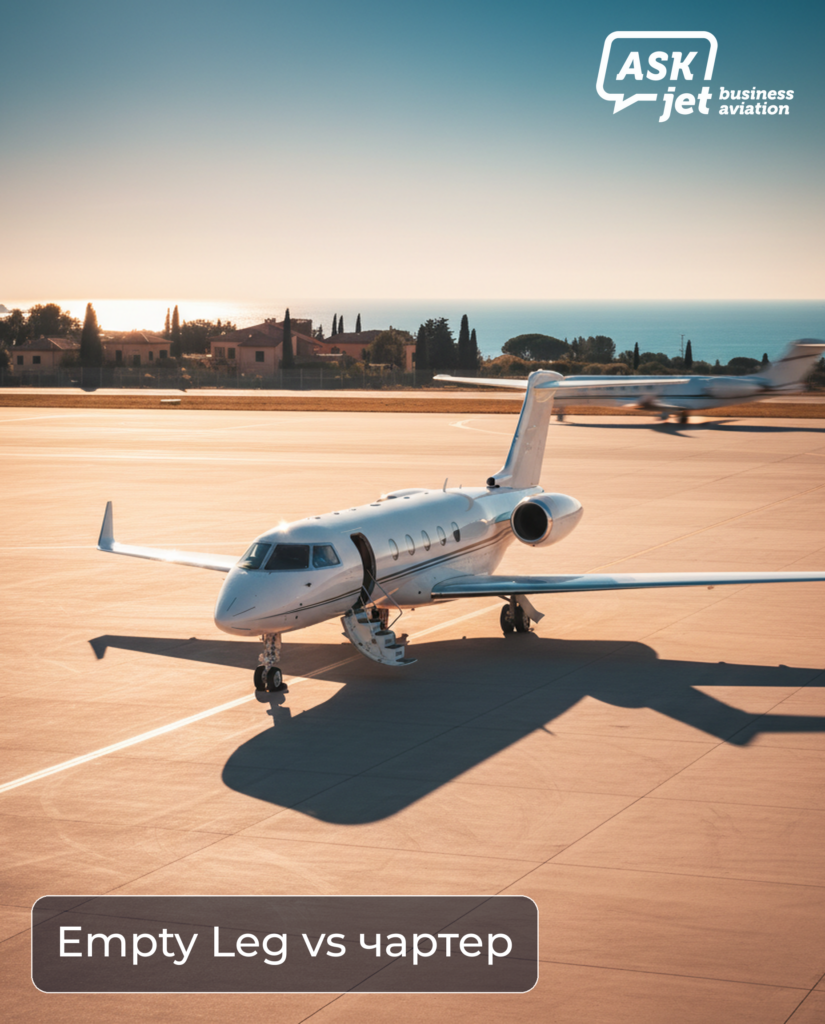 Бизнес-джет в аэропорту — чем Empty Leg отличается от чартера