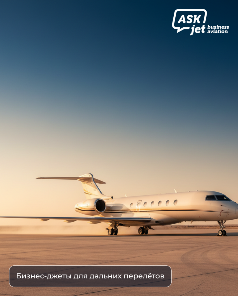 Дальнемагистральный бизнес-джет Gulfstream в полёте над облаками