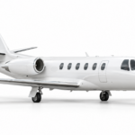 Citation Bravo — белый бизнес-джет, нос направлен вправо