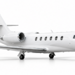 Citation Excel — белый бизнес-джет, нос направлен вправо