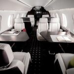 Bombardier Global 8000 — пассажирский салон с клубными креслами