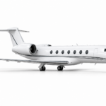 Gulfstream G600 — бизнес-джет на белом фоне, нос направлен вправо
