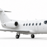 Nextant 400XT — белый самолёт, нос направлен вправо